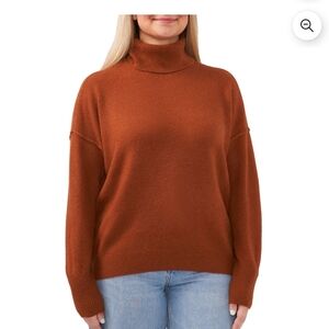Vince Camuto Ultra Soft  Turtleneck Sweater With Exposed Hem Oversized Sienna Xl